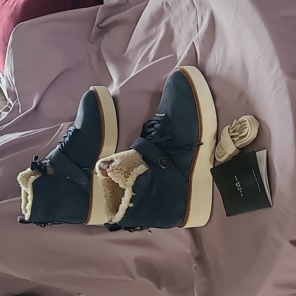 Coach Urban Hiker Suede and Shearling Lined Bootie